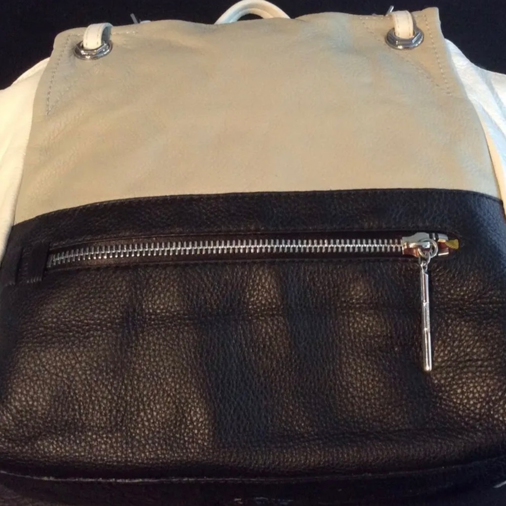 OrYany Black And White Leather Handbag
